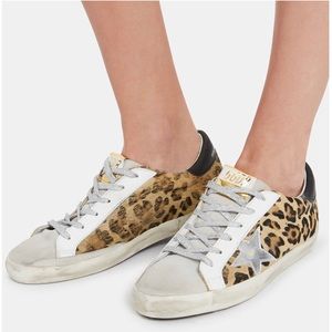 Golden Goose Superstar leopard low-top sneakers